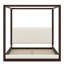 Lit plateforme à baldaquin en bois durable avec tête de lit tapissier-130023973-130023975