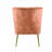 Accent Chair Living Room Single Seating rich orange Velvet Tufted Wingback Compact Functional Size