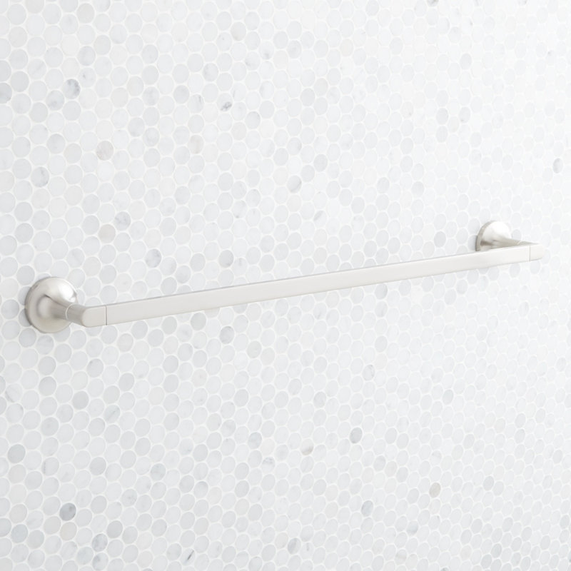 Lentz 24" Wall Mounted Towel Bar, Brushed Nickel