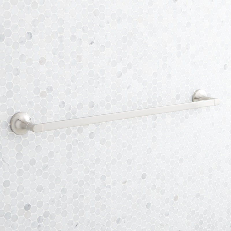 Lentz 24" Wall Mounted Towel Bar, Brushed Nickel