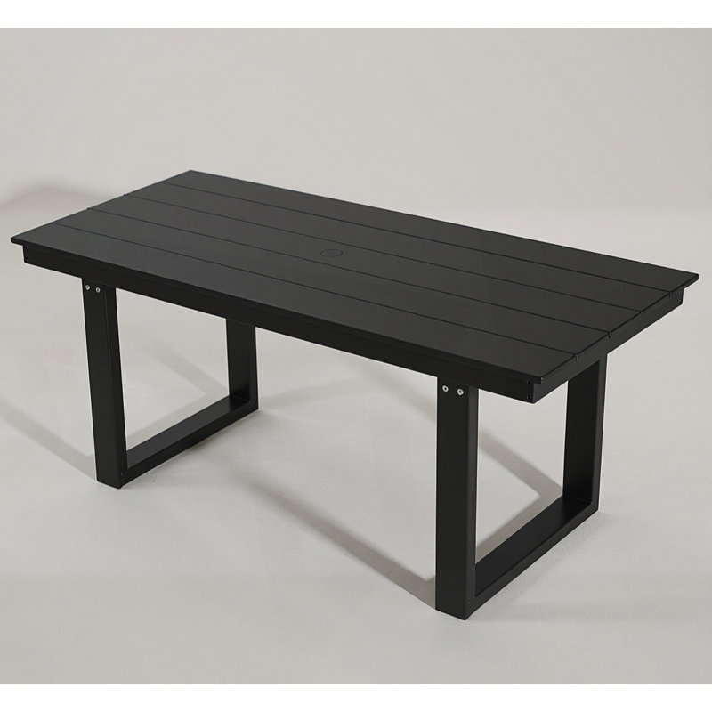 Outdoor Dining Table, Meeting Table, Black