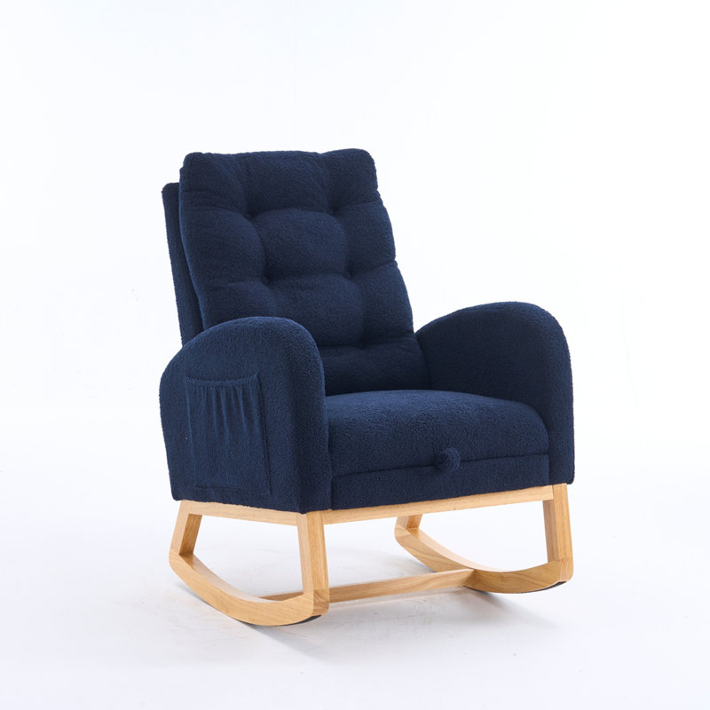 Fauteuil d'appoint avec repose-pieds Accent, Ourson bleu