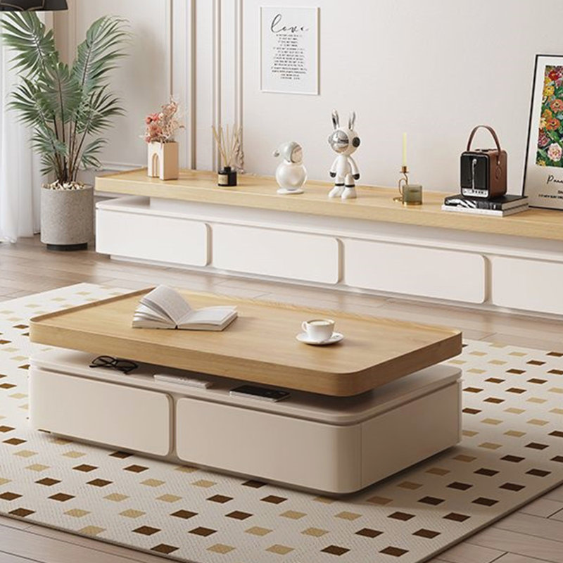 Table basse moderne de style crème
