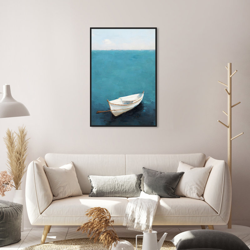 Côte perdue - Impression sur toile, Toile avec cadre flottant, H 31 po x l 21 po, Noir