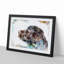 Chocolate Labrador Portrait in Abstract - Picture Frame Painting Print-55680345-55680353