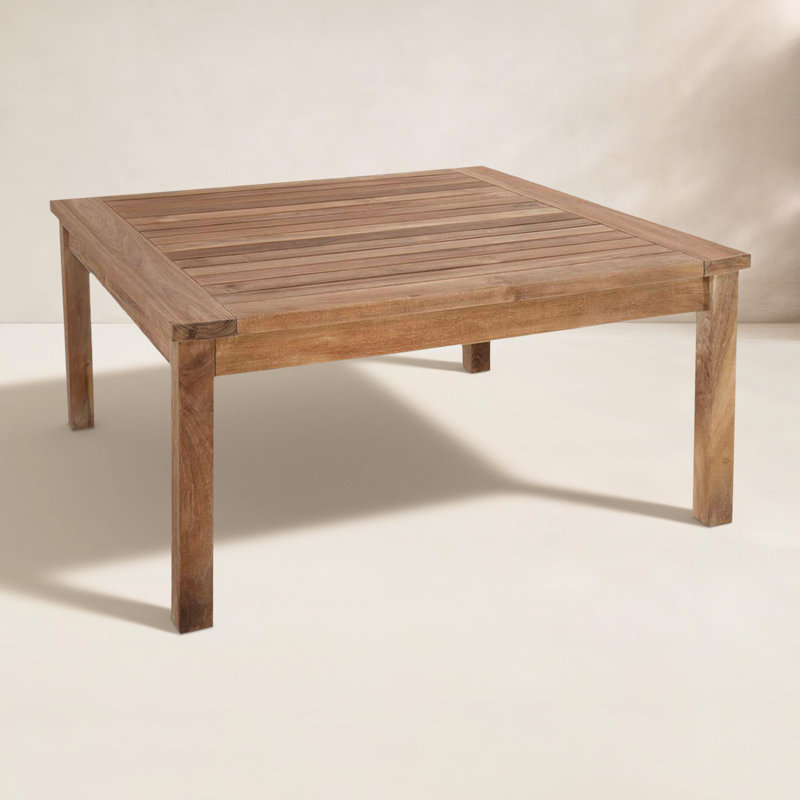 Venice Outdoor Square Teak Chat Table