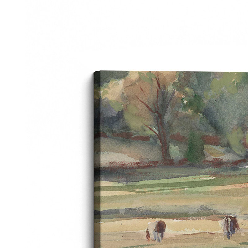 «Grazing Cows» par Stephen Calcasola, reproduction d'art sur toile, H 30 po x l 40 po, Toile tendue, Ne s’applique pas