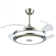 36" Taig 4-Blade LED Crystal Ceiling Fan with Remote Control and Light Kit Included