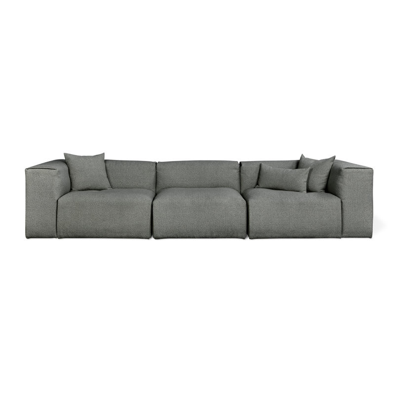 Canapé modulaire 2 pièces Nest, Scoria, H 28,5 po x l 132 po x P 41 po, 3