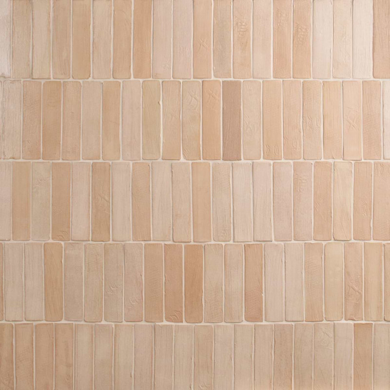 Impress 2X10 Handmade Matte Terracotta Subway Wall Tile, Clay Terracotta