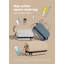 Trousse de toilette imperméable en tissu bleu pour homme avec compartiments secs et humides, grande ouverture pour un accès facile, fermeture à glissière durable, parfaite pour les voyages et l'utilisation quotidienne-1347184274