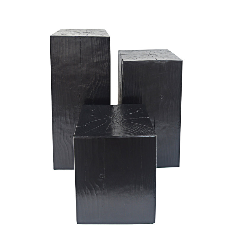 Outdoor Side Table Set, Black