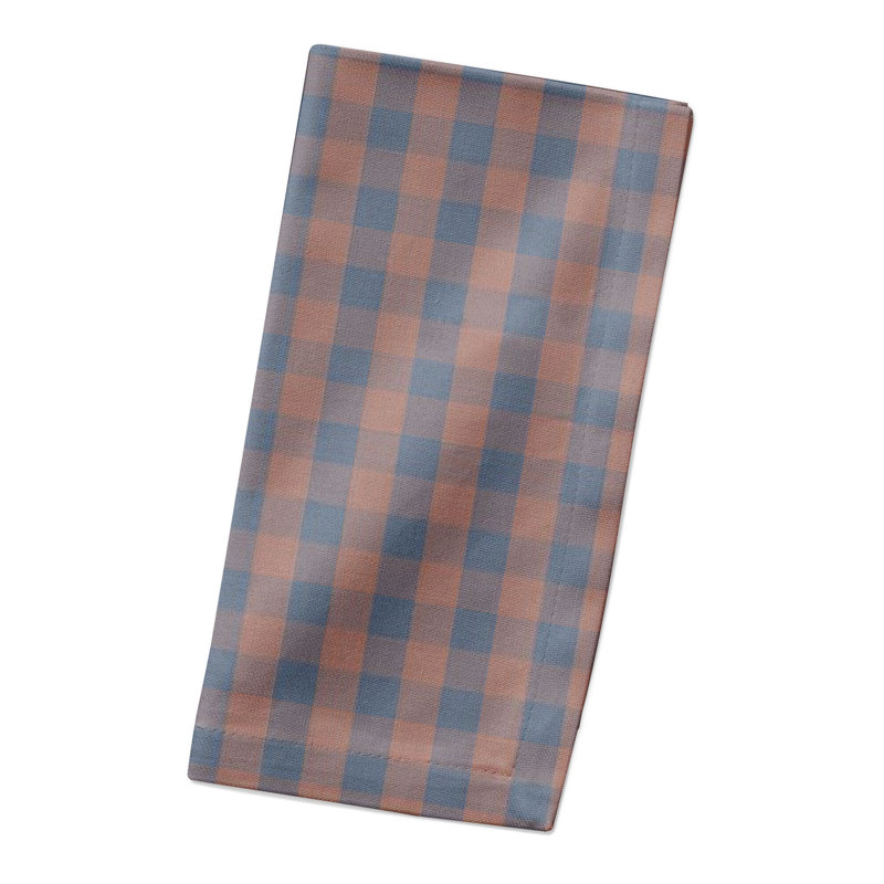 Solan Cotton Plaid Rectangle Napkin, Maroon