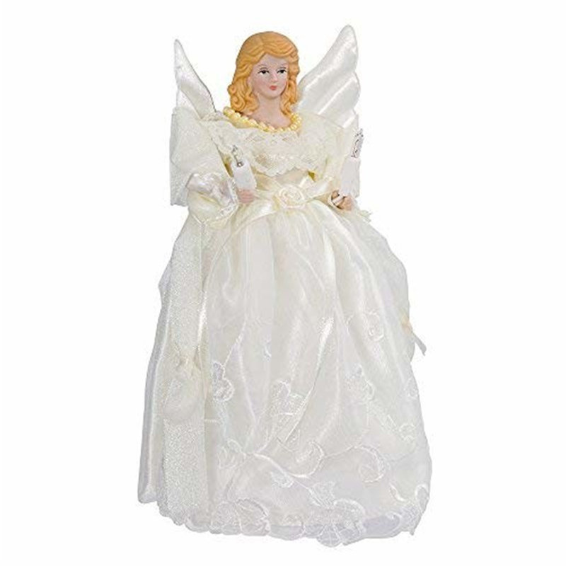 10'' Fabric Christmas Lighted Tree Topper