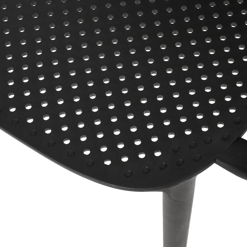 Chaises d'extérieur Gardenia - Structure stable en polypropylène noir, noir