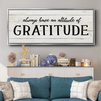 Attitude Gratitude- Framed Canvas