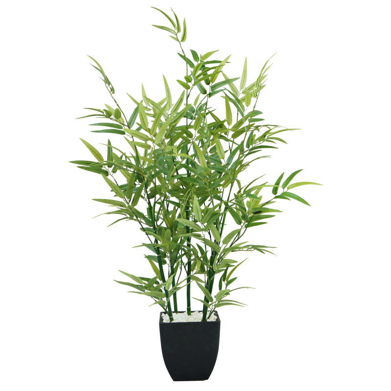 Faux Bamboo Tree in Planter, 29" H x 18" W x 18" D
