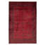 Tapis rouge en laine noué à la main de conception unique 6 pi 7 po x 9 pi 9 po New Age