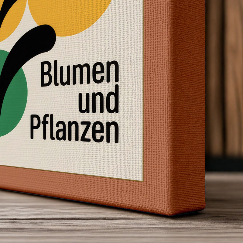 Berlin Blumen Exhibition Mid-Century - Wrapped Canvas, 18x12 - 45.7 x 30.5 cm, Terracotta Border