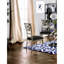 Ensemble de 2 chaises d'appoint contemporaines à dossier en échelle avec revêtement en microfibre, noir élégant et argent