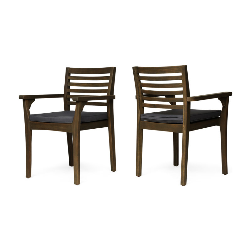 Chaise de salle à manger grise - Chaises en bois et gris foncé avec accents