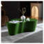 Table basse en fibre de verre de style moderne Mid-Century 50 pouces en vert avec forme organique unique