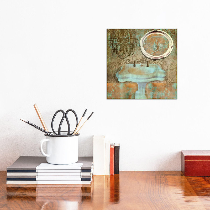 Salle De Bain III - Wrapped Canvas Gallery-Wrapped Canvas Giclée, 30.48cm H x 30.48cm W