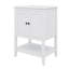 Lavabo de salle de bain moderne élégant en céramique 24 pouces avec tablette ouverte
