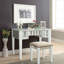 Ensemble coiffeuse avec tabouret et miroir Salyer-535590351