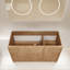 Meuble-lavabo autoportant de 48 pouces avec trois portes d'armoire à fermeture amortie