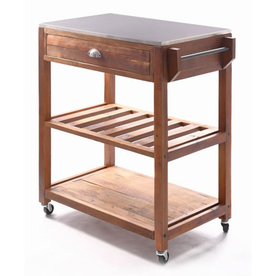 Chariot-bar en bois Milledgeville
