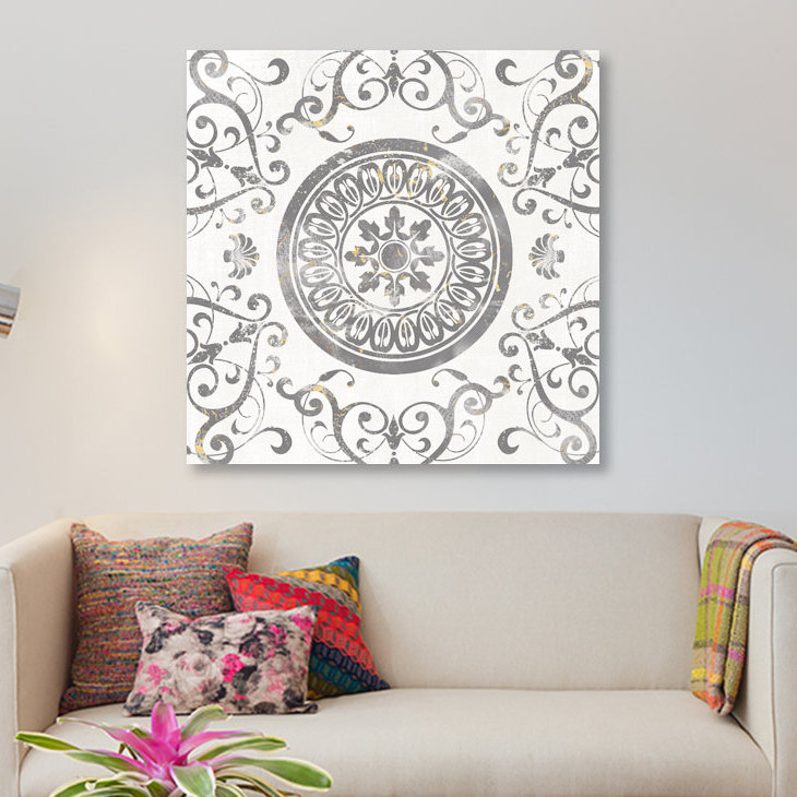Mandala Medallion par Conrad Knutsen - impression d'art graphique, H 12 po x l 12 po x P 0,75 po