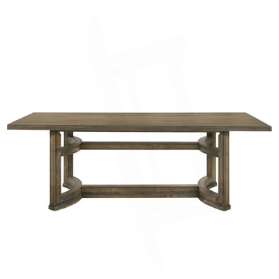 Table de salle à manger robuste et élégante en chêne vieilli pour une expérience de repas gracieuse