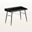 Bureau d'ordinateur à finition noire avec rehausse et pieds en métal Vivaldi, H 33,77 po x l 47,02 po x P 23,6 po
