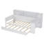 Wooden Daybed With Storage Shelves, Multi-Functional Bed With Trundle Bed And  Study Desk-1403636-1403637
