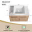Ensemble de meuble-lavabo mural simple 29,53 po avec plateau en céramique Rutig