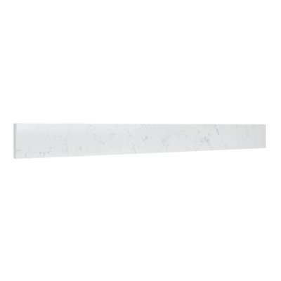 42 Inch In Carrara White Engineered Stone Backsplash For Vanity Sink Top