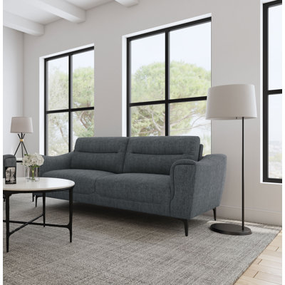 Nolan Upholstered Sloped Track Arm Sofa Charcoal