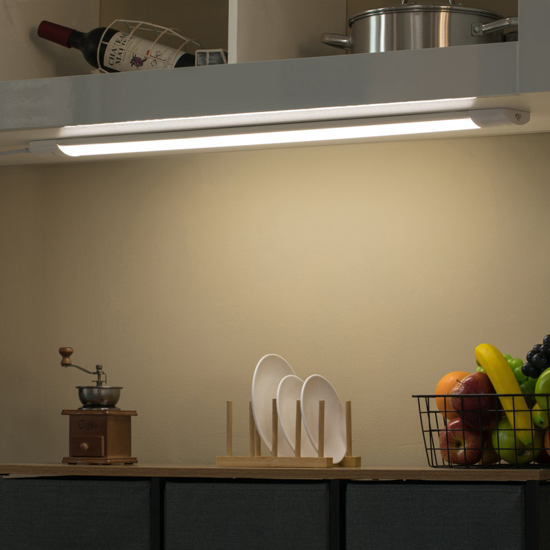 Slim Rectangular White LED Under Cabinet Light Bar