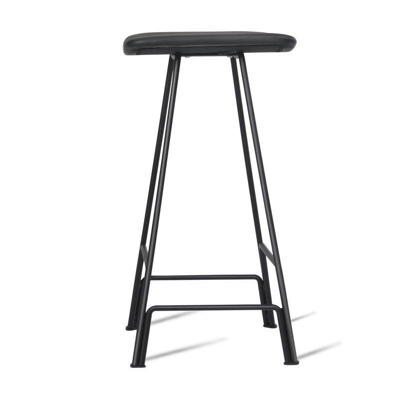 Tabouret Canaria, Noir, Noir, Tabouret de bar (siège d'une hauteur de 29,5 po)