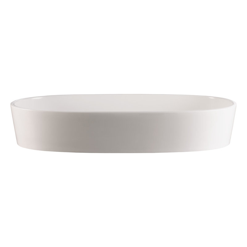 Ios 80 Oval 31-7/8" Vessel Lavatory Sink in Volcanic Limestone without Internal Overflow