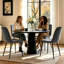 Velvet Modern Upholstered Dining Chair with Diamand Tufted-876796134