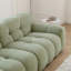 Canapé modulaire vert en coton et lin-1906170756