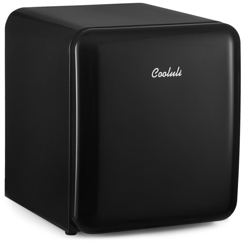 Cooluli Curve 1.7 Cuft Freestanding Compressor Fridge, Black