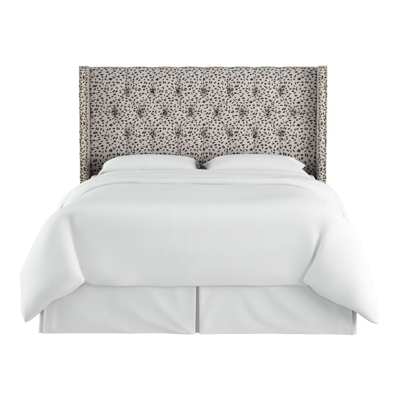 Knighten Upholstered Headboard, Zuma Pumice Textured Linen, Queen