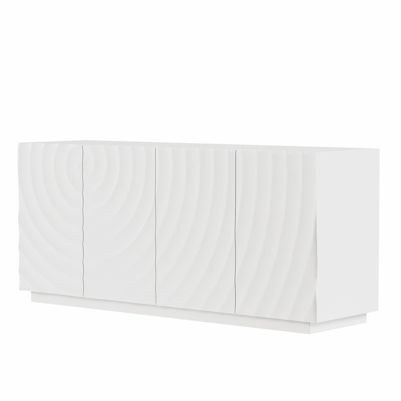 Buffet 59 po à 3 portes 59 po, Blanc