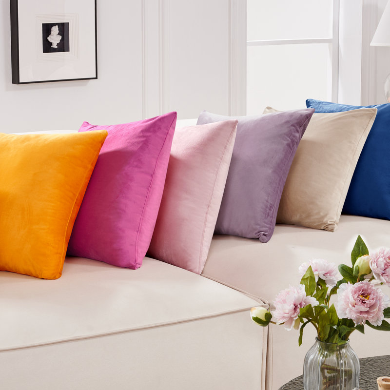 Reversible Pillow Cover, 18" x 18", Navy Blue