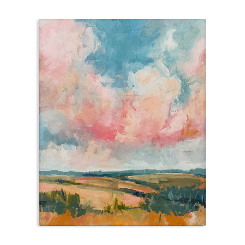 Nuage sur une toile de terre, conception de Nina Blue, H 30 po x l 24 po