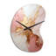 Horloge murale peinture abstraite or et rose-105568263