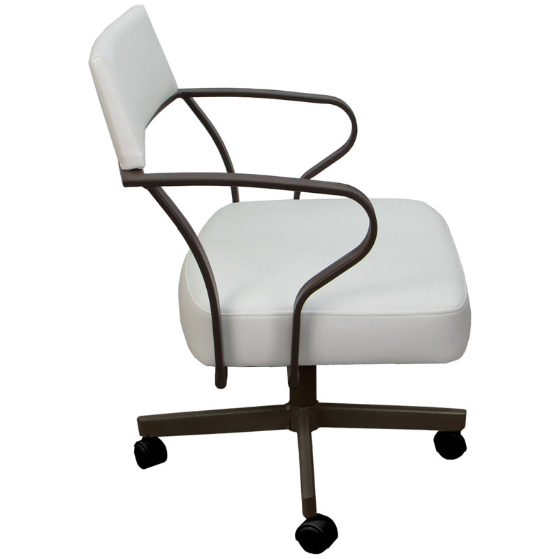 Chaise pivotante en métal Itzuri, Brun, Blanc